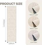 2x8 Runner Rug Non Slip,Washable Hallway Runner Rug,Beige - Image 2