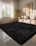Ophanie 6x9 Black Rugs for Living Room, Large Fluffy Shag Fuzzy Plush Soft Area Rug, Floor Shaggy Carpets for Bedroom, Carpet for Kids Boys Girls Dorm Nursery Decor with Over 99 pcs Pile fibers by Ophanie