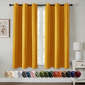MIULEE Blackout Curtains for Bedroom 2 Panel 40x45 Inch Long Mustard Yellow by MIULEE
