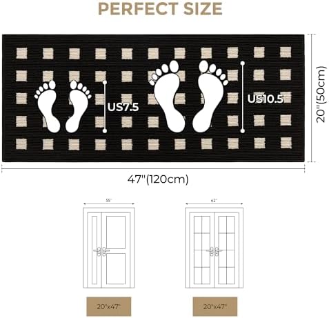 GRANNY SAYS Indoor Outdoor Doormat 20x47 Non-Slip Washable Entry Mat - Image 2