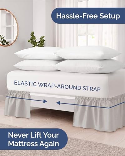 CGK Wrap Around Bed Skirt - College Dorm Room - 15" Inch, Twin/Twin XL - Image 2