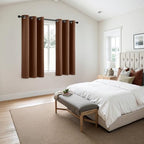 MIULEE Blackout Curtains for Bedroom 2 Panels 40 x 63 Inch Cappuccino Brown - Image 6