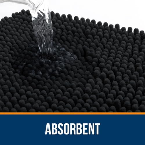 OLANLY Bathroom Runner Rugs 59x20, Extra Soft Absorbent Chenille Bath Rugs - Image 4