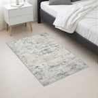 2x3 Washable Entryway Rug: Modern Abstract Indoor Soft Carpet Gray - Image 5