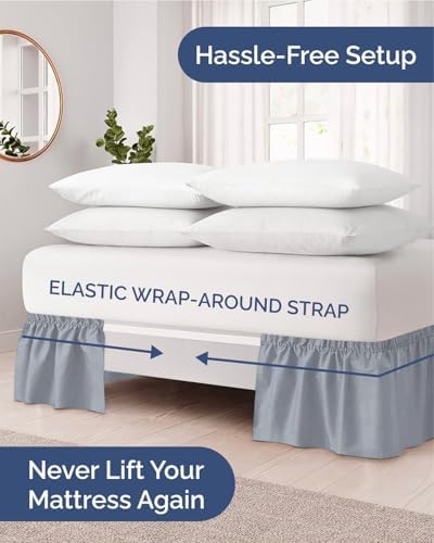 CGK Wrap Around Bed Skirt - College Dorm Room - 12" Inch, Twin/Twin XL - Image 2
