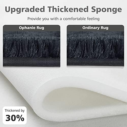 Ophanie Area Rugs for Bedroom Living Room,Deep Black,Rectangular,6x9 - Image 2