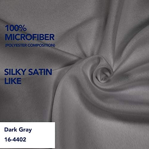 PureFit Wrap Around Ruffled Bed Skirt, Dark Gray, Twin/Full - 14" Drop - Image 5