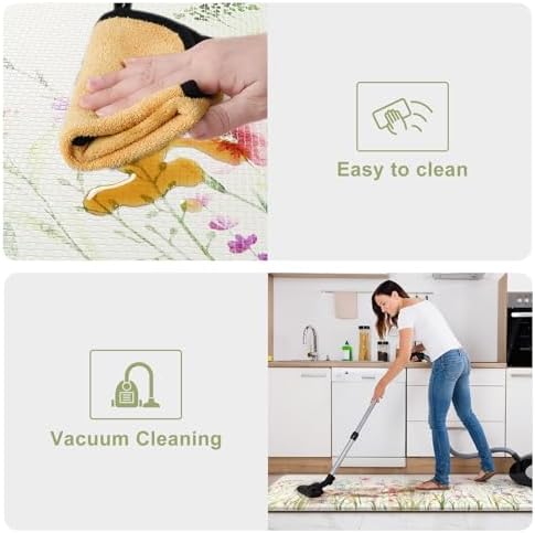 KIMODE Anti Fatigue Kitchen Mat,Cushioned Boho Kitchen Runner 17.3"x59" - Image 5