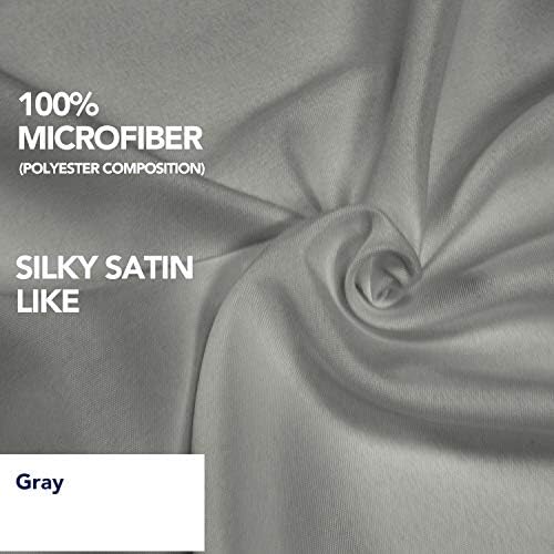 PureFit Wrap Around Ruffled Bed Skirt, Gray, Queen/King - 14" Drop - Image 5