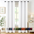 MIULEE Blackout Curtains for Bedroom 2 Panels 34 x 72 Inch Long Pure White by MIULEE