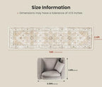 Amada 2'6"x10' Washable Runner Rug for Hallway, Beige, Vintage Style - Image 2