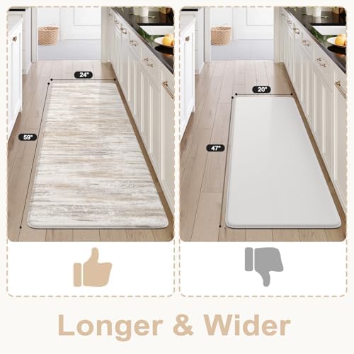 KIMODE Anti Fatigue Mats for Kitchen Floor, Farmhouse Kitchen Runner Rug - Image 2