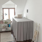 Dorm Room Bed Skirt Twin XL, College Dorm Essentials - Light Grey, 36 Inch - Image 2