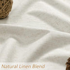 Guken 100% Blackout Linen Curtains 94 Inch Long for Bedroom 2 Panels Cream - Image 6