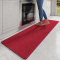 YDKGL Long Kitchen Runner Rugs Kitchen Mat Non Slip Washable Red 17"x71" by YDKGL