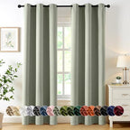 MIULEE Blackout Curtains for Bedroom 2 Panels 40 x 80 Inch Long Sage Green by MIULEE