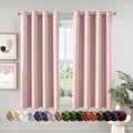 MIULEE Blackout Curtains for Bedroom 2 Panels 55 x 68 Inch Long Pink by MIULEE