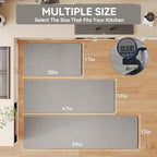 YDKGL Extra Long Kitchen Runner Rugs Kitchen Mat Non Slip Gray 17"x95" - Image 2