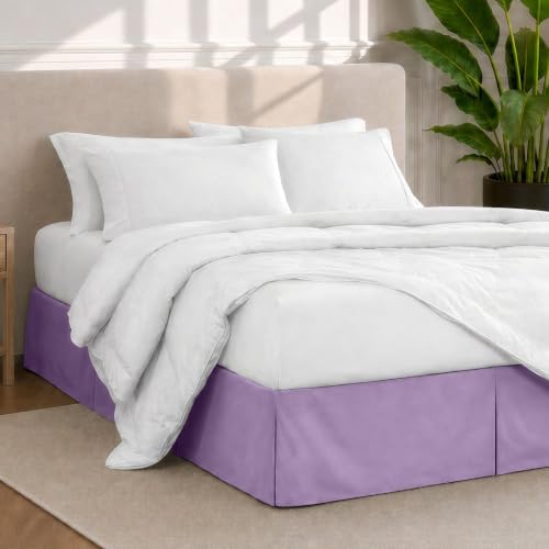 Bare Home Bed Skirt 15-Inch Drop 1800 Ultra-Soft (Queen, Lavender) - Image 2