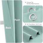 MIULEE Blackout Curtains for Bedroom 2 Panels 40 x 84 Inch Long Aqua - Image 4
