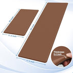 StepRite Kitchen Mats for Floor, 2-Pack Anti-Fatigue Rugs, Terracotta Brown - Image 2