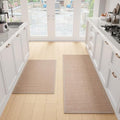 SUMLANS Kitchen Mats Set of 2 PCS for Floor, Washable Non Slip Rugs, Camel by SUMLANS