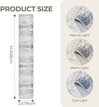 2'6 x 14' Runner Rug Non Slip,Washable Kitchen Rugs,Blue - Image 2