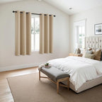 MIULEE Blackout Curtains for Bedroom 2 Panel 40x45 Inch Long Biscotti Beige - Image 6