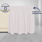 PureFit Wrap Around Ruffled Bed Skirt, Baby Pink, Queen/King - 14" Drop - Image 4