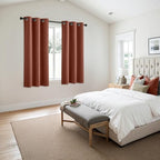 MIULEE Fall Blackout Curtains for Bedroom 2 Panels 40"x63" Long Terracotta - Image 6