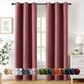 MIULEE Blackout Curtains for Bedroom 2 Panels 40 x 84 Inch Long Dusty Rose by MIULEE