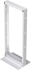 NavePoint 25U 2 Post Rack Open Frame Server Rack for 19 Inch Equipment, AV, Networking, Data & IT Devices, 2-Post Rack 25U 881lbs Weight Capacity, White