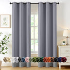 MIULEE Blackout Curtains for Bedroom 2 Panels 40 x 84 Inch Long Silver Grey by MIULEE