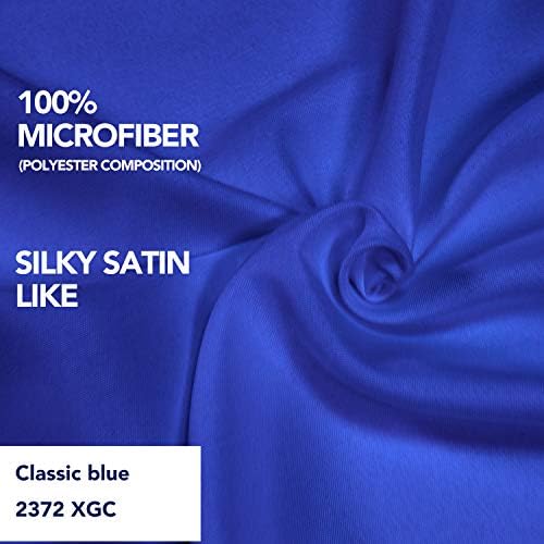 PureFit Wrap Around Ruffled Bed Skirt, Classic Blue, Queen/King - 22" Drop - Image 6