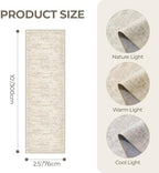 2'6 x 10' Runner Rug Non Slip,Washable Kitchen Rugs,Beige - Image 2