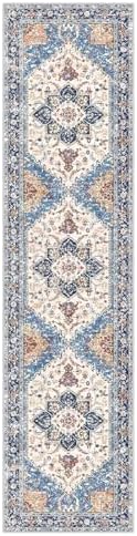 Yamaziot Washable Runner Rug, 2x8 Non-Slip Boho Vintage Hallway Kitchen Rug - Image 3