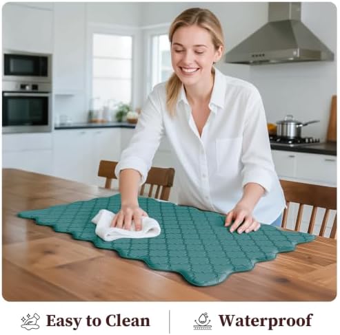 Arenarug Upgrade Scalloped Kitchen Mats Rugs 2PC, Spruce Green - Image 6