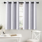 MIULEE Blackout Curtains for Bedroom 2 Panels 40x36 Inch Long Greyish White by MIULEE