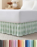 CGK Wrap Around Dust Ruffle Bed Skirt - Twin Size, 15" Inch, Sage by CGKUnlimited