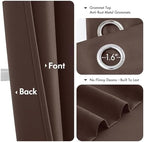 MIULEE Blackout Curtains for Bedroom 2 Panels 40 x 45 Inch Long Dark Brown - Image 4