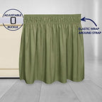 PureFit Wrap Around Ruffled Bed Skirt, Light Green, Twin/Full - 18" Drop - Image 4