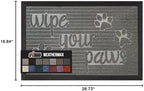 GORILLA GRIP WeatherMAX Door Mat, Indoor Outdoor Use, 29x17, Gray Paw - Image 2