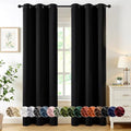 MIULEE Blackout Curtains for Bedroom 2 Panels 34 x 72 Inch Long Black by MIULEE