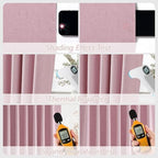 Guken Extra Long 100% Blackout Linen Curtains 120 Inches for Bedroom Rose - Image 5