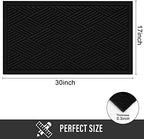 HIYARD Durable Front Door Mat, Absorbent Muddy Dirt Resist Welcome Door Mats Outdoor Indoor, Stain and Fade Resistant, Non-Slip Rubber Backing Low Profile Doormat for Entryway, 30×17, Black - Image 2