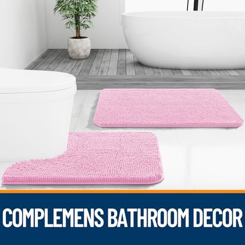 OLANLY Bathroom Runner Rugs 59x20, Extra Soft Absorbent Chenille Bath Rugs - Image 7