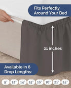 CGK Wrap Around Bed Skirt - College Dorm Room - 21" Inch, Twin/Twin XL - Image 4
