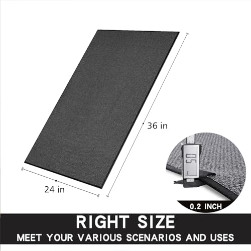 SUMLANS Kitchen Mat for Floor, Washable Non Slip Rug, Black - Image 2