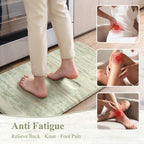 KIMODE Kitchen Mats for Floor Cushioned Anti Fatigue,Green Padded Floor Mat - Image 3