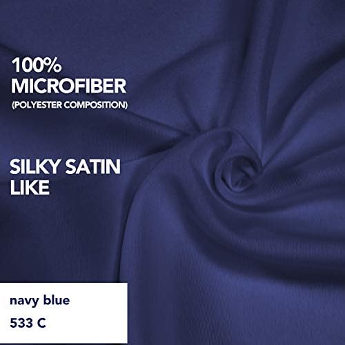 PureFit Wrap Around Ruffled Bed Skirt, Navy, Queen/King - 18" Drop - Image 6